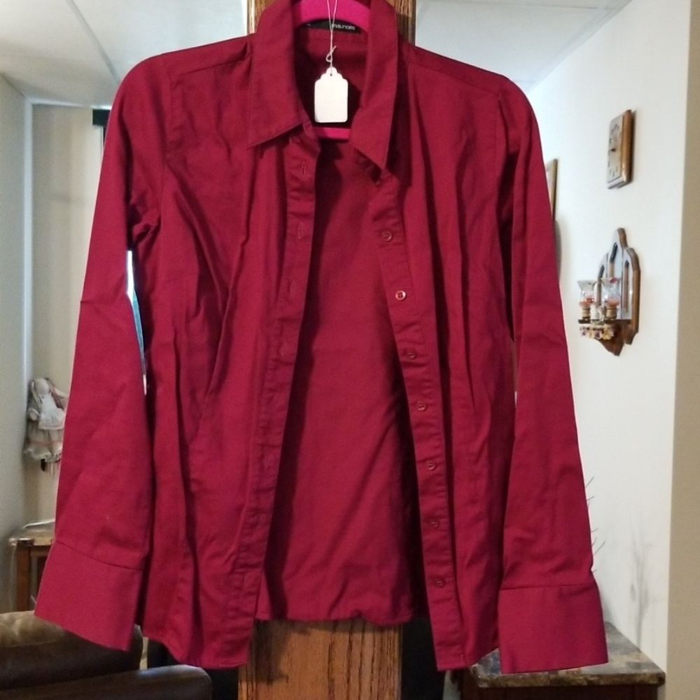 Maroon dress shirt from maurice's